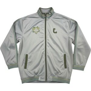 LRG Roots & Equipment Track Jacket Mens 4XL Big Gray Green Tree Streetwear Y2K